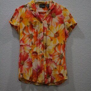 Women's Floral Button Down shirt